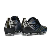 Chuteira Campo Adidas F50 Spider Remake Ponta de Alumínio Preto, Azul e Dourado - imagem 2