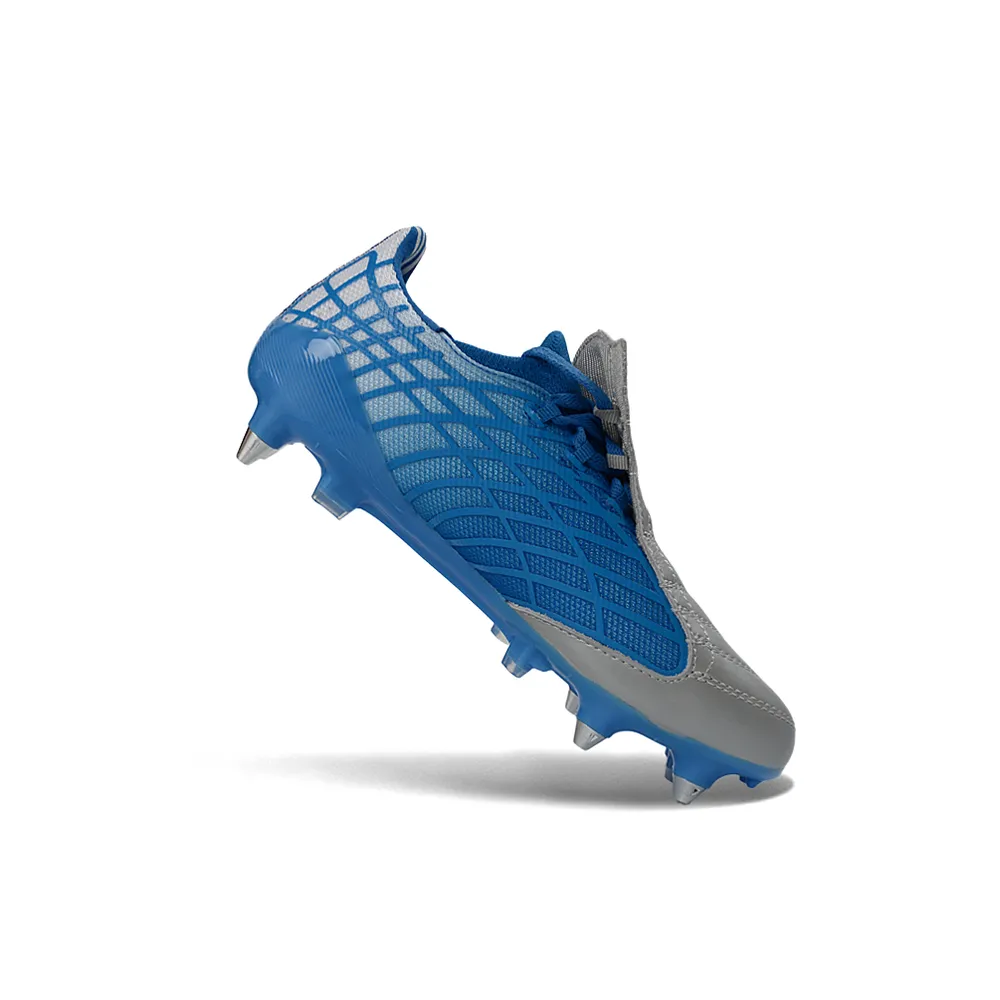 Chuteira Campo Adidas F50 Spider Remake Ponta de Alumínio Azul e Cinza