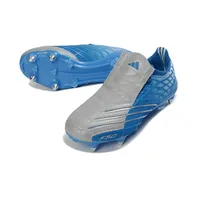 Chuteira Campo Adidas F50 Spider Remake Ponta de Alumínio Azul e Cinza - imagem 4