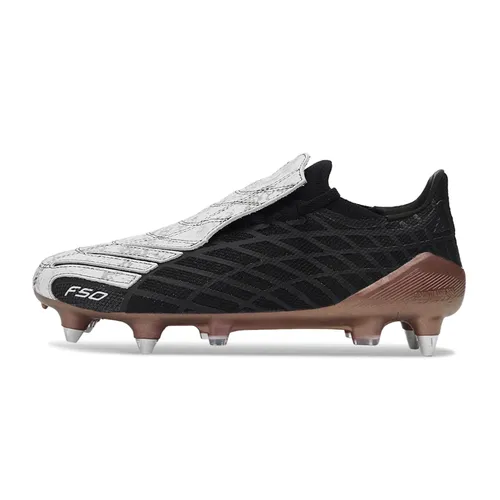 Chuteira Campo Adidas F50 Spider Remake Ponta de Alumínio Branco e Preto