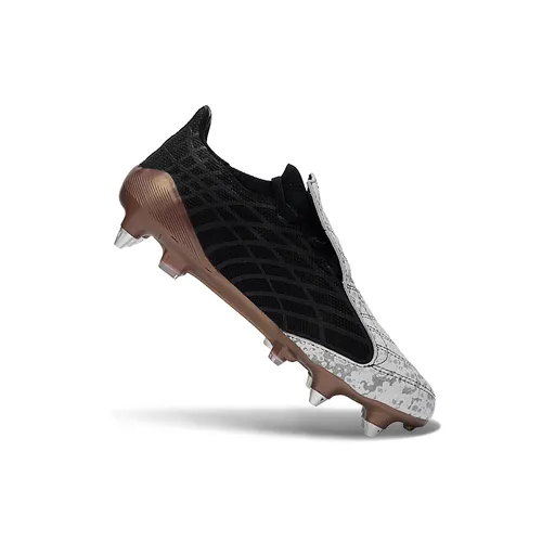 Chuteira Campo Adidas F50 Spider Remake Ponta de Alumínio Branco e Preto