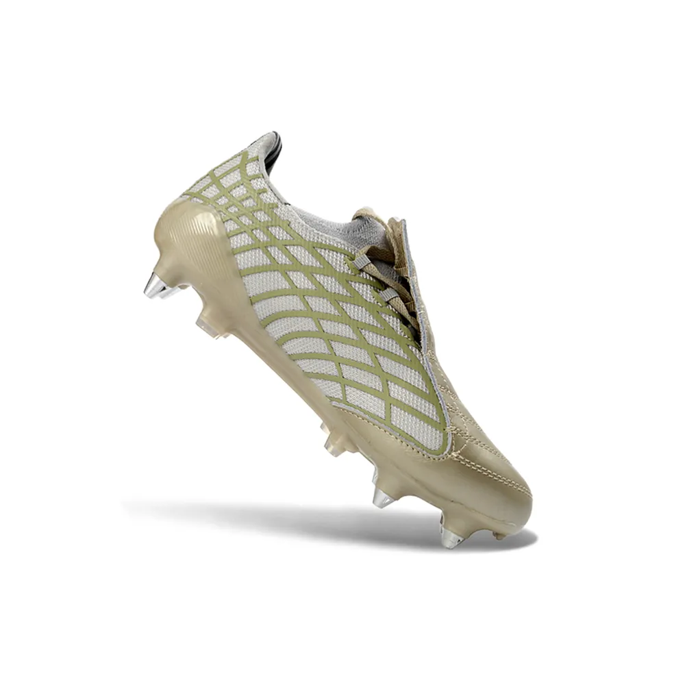 Chuteira Campo Adidas F50 Spider Remake Ponta de Alumínio Bege