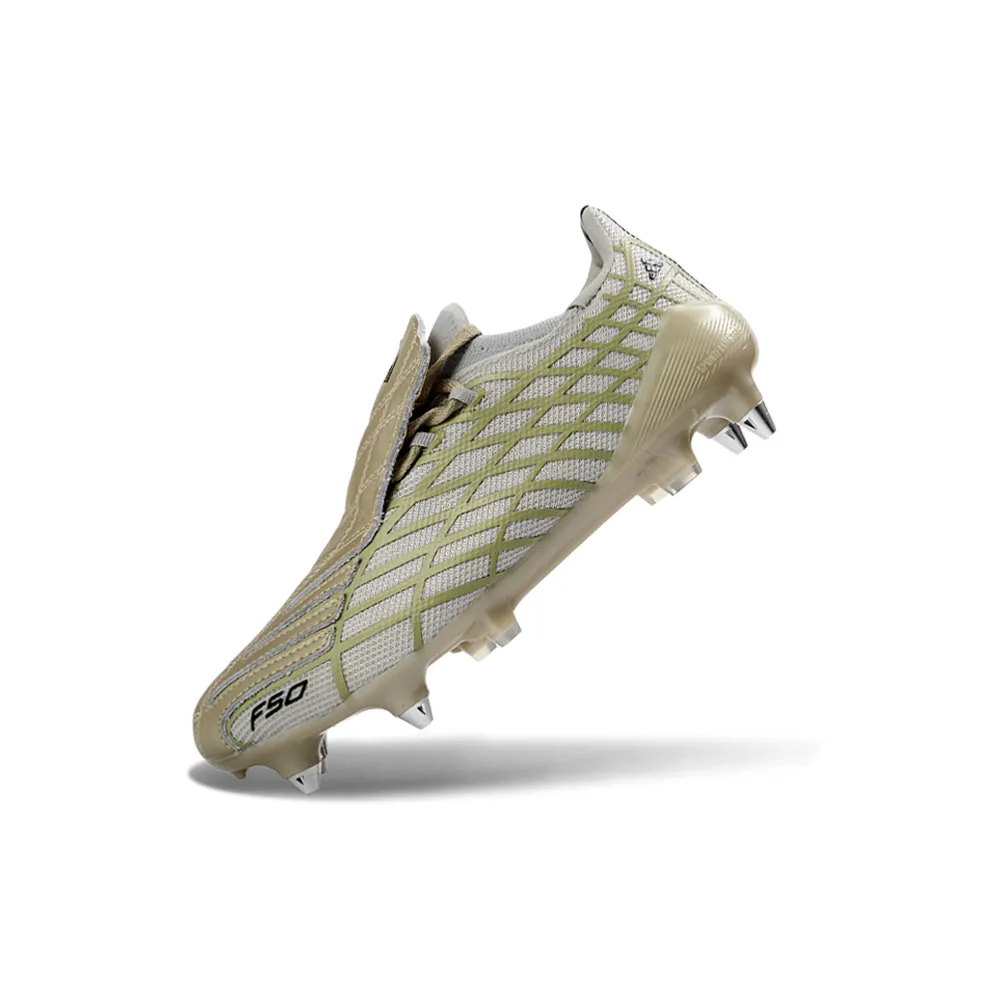 Chuteira Campo Adidas F50 Spider Remake Ponta de Alumínio Bege