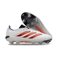 Chuteira Campo Adidas Predator 26 Elite Ponta de Aluminio Branco, Preto e Laranja - imagem 4