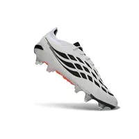 Chuteira Campo Adidas Predator 26 Elite Ponta de Aluminio Branco, Preto e Laranja - imagem 5