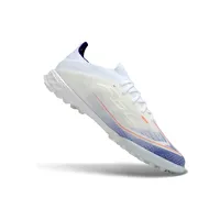 Chuteira Society Adidas F50 TF Branco, Laranja e Azul - imagem 2