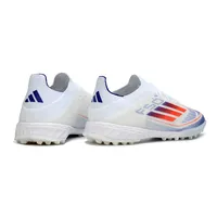 Chuteira Society Adidas F50 TF Branco, Laranja e Azul - imagem 5