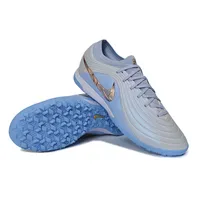 Chuteira Society Nike Tiempo Maestro TF Azul e Dourado - Showtime Pack - imagem 5