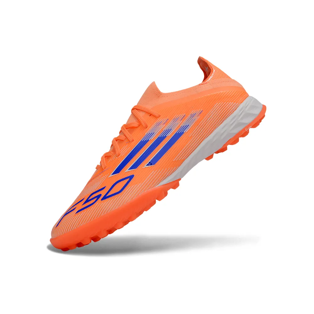 Chuteira Society Adidas F50 TF Laranja e Azul