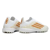 Chuteira Society Adidas F50 TF Branco e Dourado - imagem 3