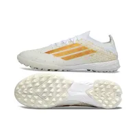 Chuteira Society Adidas F50 TF Branco e Dourado - imagem 4