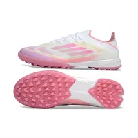 Chuteira Society Adidas F50 TF Branco e Rosa - imagem 3