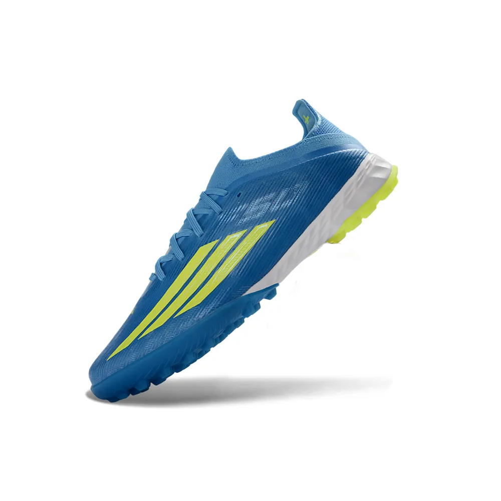 Chuteira Society Adidas F50 TF Azul e Verde