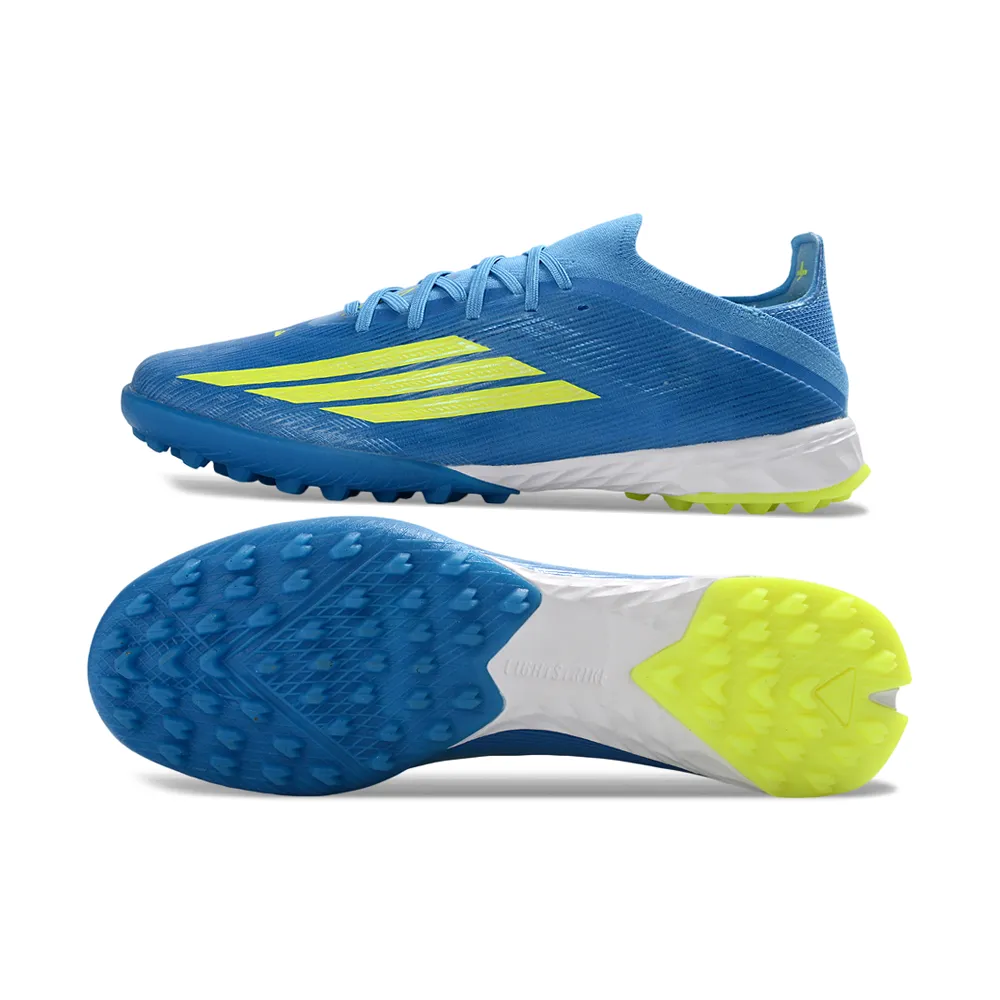 Chuteira Society Adidas F50 TF Azul e Verde