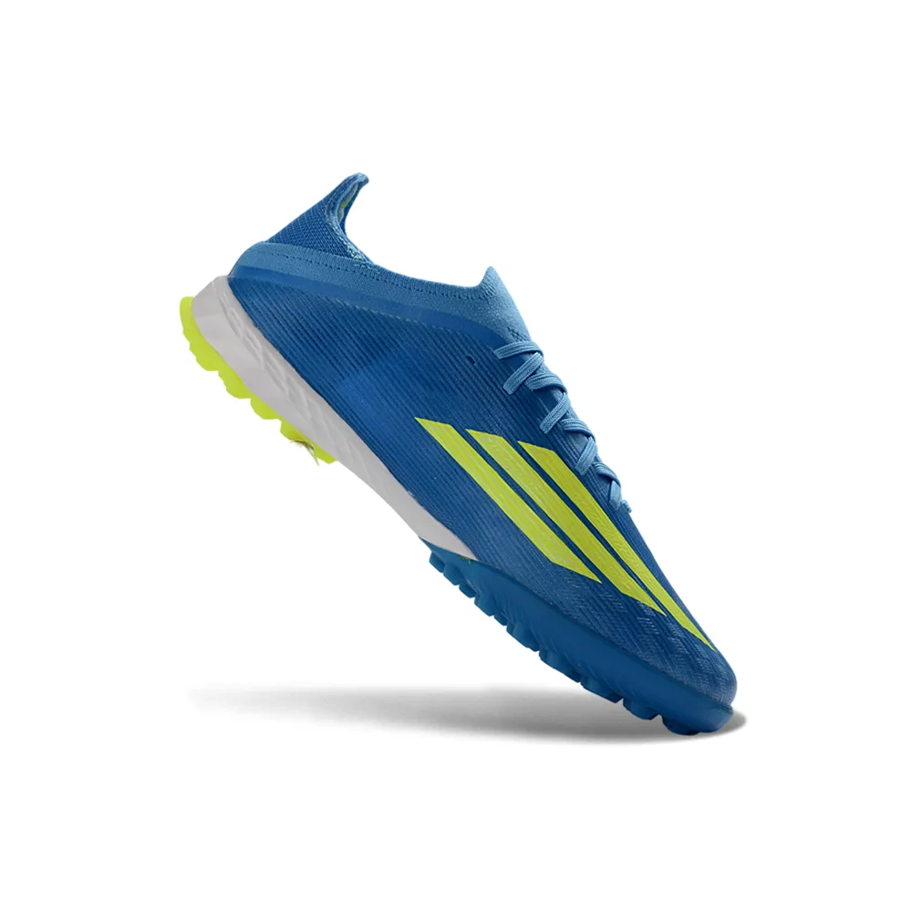 Chuteira Society Adidas F50 TF Azul e Verde