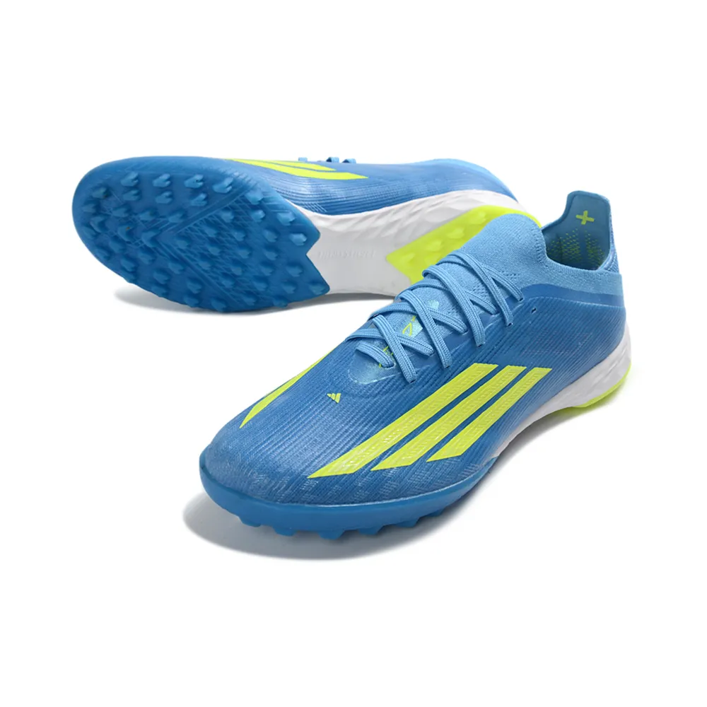 Chuteira Society Adidas F50 TF Azul e Verde