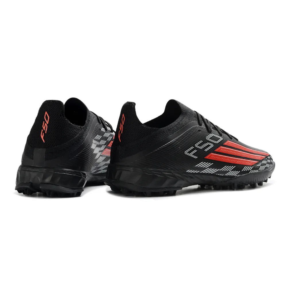 Chuteira Society Adidas F50 TF Preto e Vermelho