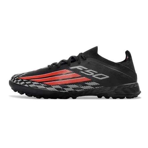 Chuteira Society Adidas F50 TF Preto e Vermelho