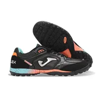 Chuteira Society Joma Top Flex TF Preto, Azul e Laranja - imagem 2