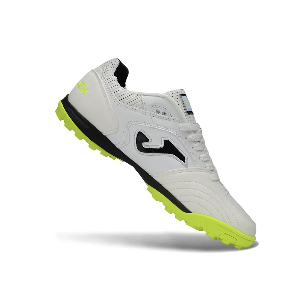 Chuteira Society Joma Top Flex TF Branco e Amarelo