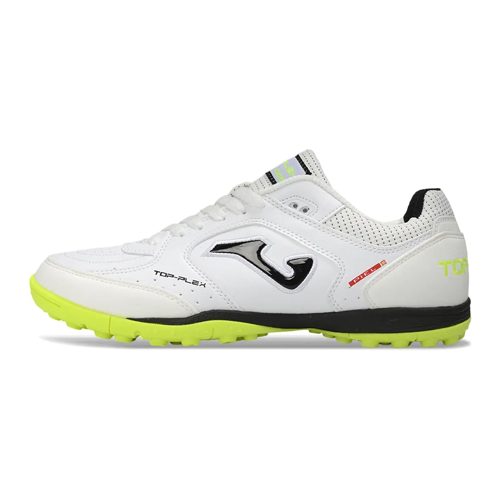 Chuteira Society Joma Top Flex TF Branco e Amarelo