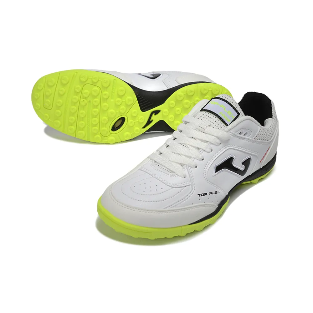 Chuteira Society Joma Top Flex TF Branco e Amarelo