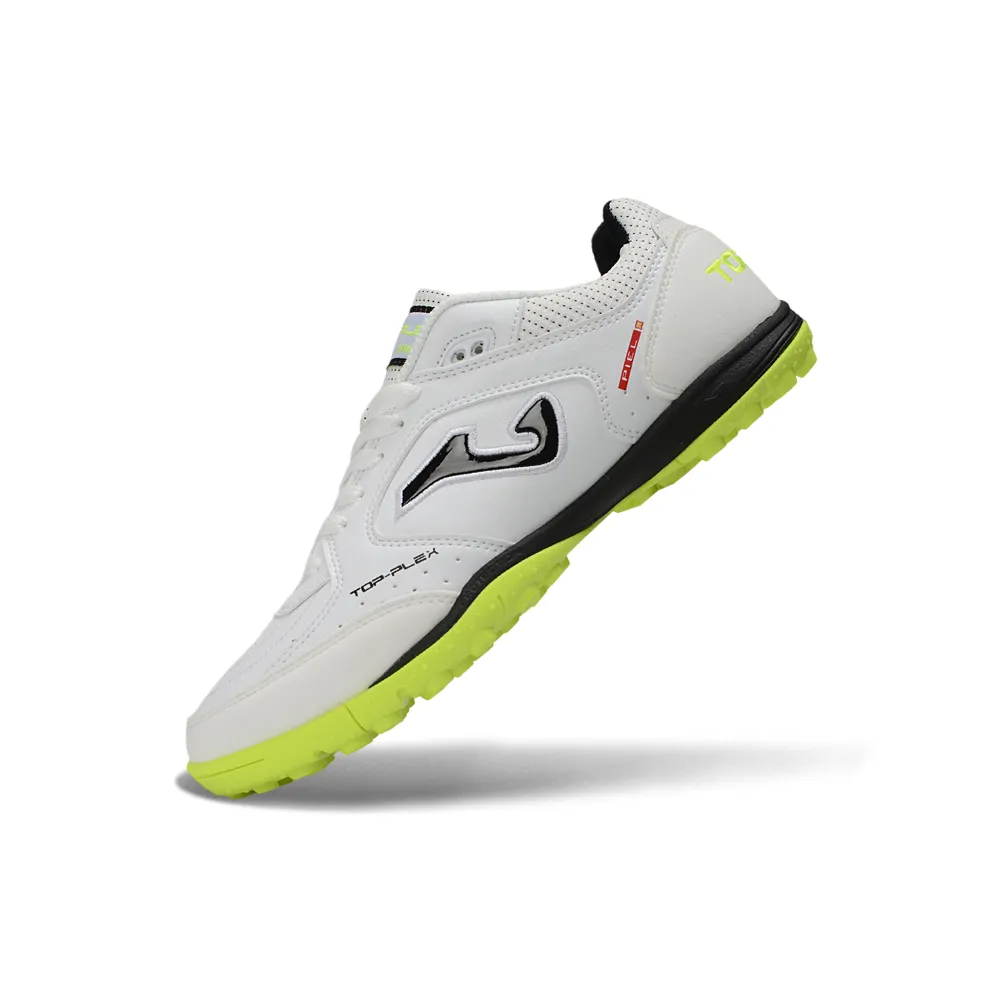 Chuteira Society Joma Top Flex TF Branco e Amarelo