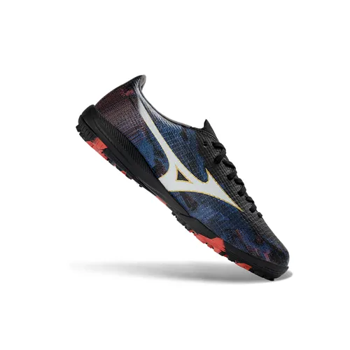 Chuteira Society Mizuno Alpha TF Preto e Azul