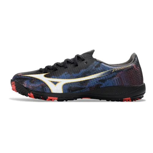 Chuteira Society Mizuno Alpha TF Preto e Azul