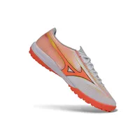 Chuteira Society Mizuno Alpha TF Branco e Laranja - imagem 3