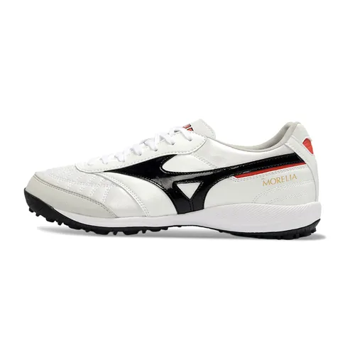 Chuteira Society Mizuno Morelia Neo 4 TF Branco e Preto