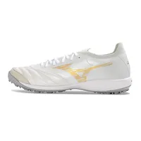 Chuteira Society Mizuno Morelia Neo Sala TF Branco e Dourado - imagem 1