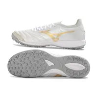 Chuteira Society Mizuno Morelia Neo Sala TF Branco e Dourado - imagem 6