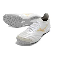Chuteira Society Mizuno Morelia Neo Sala TF Branco e Dourado - imagem 5