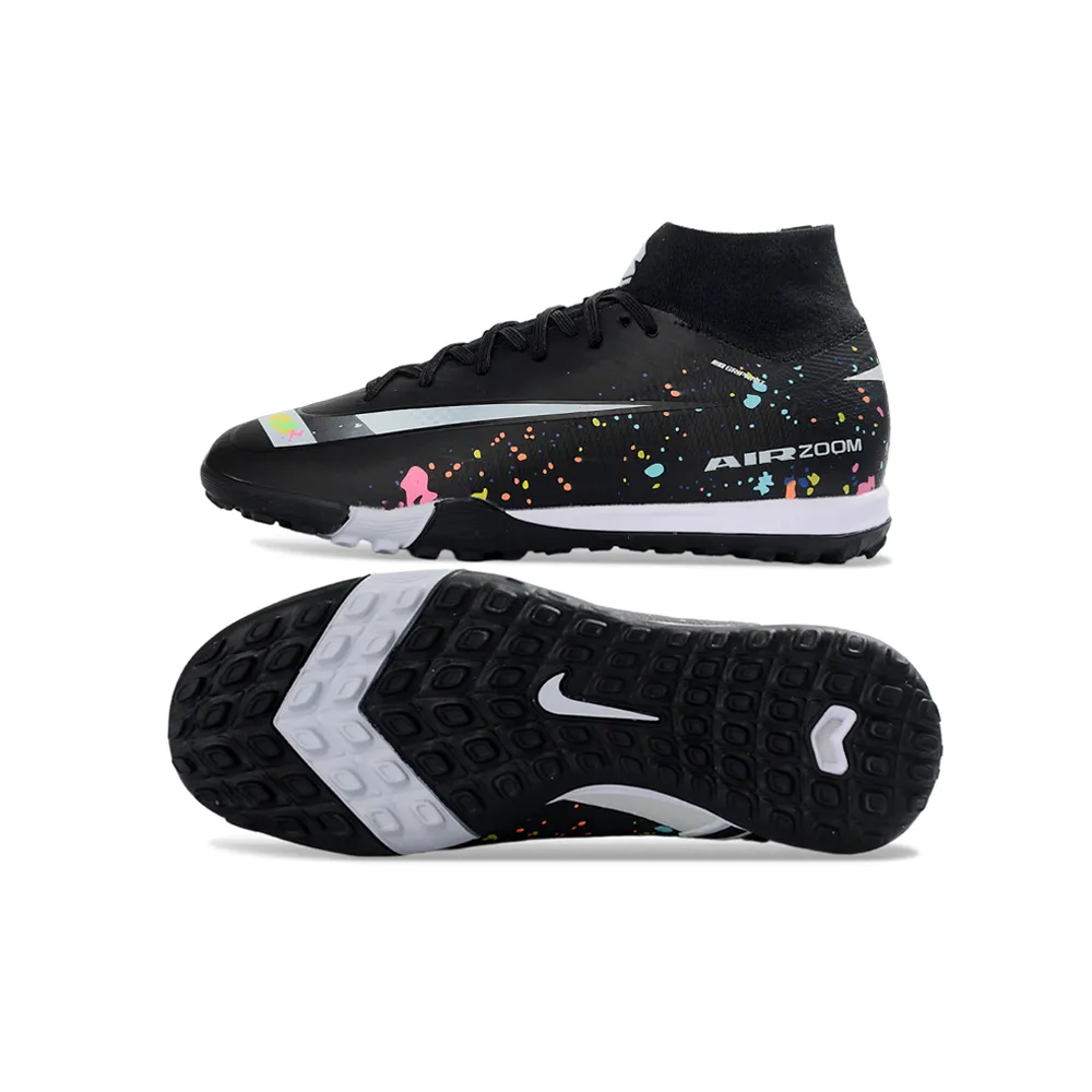 Chuteira Society Nike Air Zoom Mercurial Superfly 10 Elite TF Preto