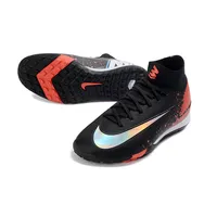 Chuteira Society Nike Air Zoom Mercurial Superfly 10 Elite TF Preto e Laranja - imagem 4