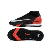 Chuteira Society Nike Air Zoom Mercurial Superfly 10 Elite TF Preto e Laranja - imagem 6