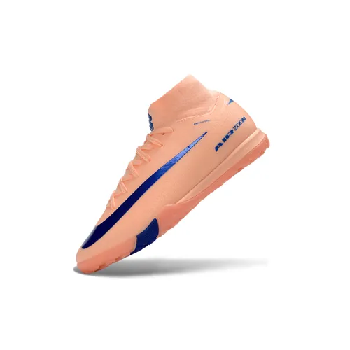 Chuteira Society Nike Air Zoom Mercurial Superfly 10 Elite TF Rosa e Azul