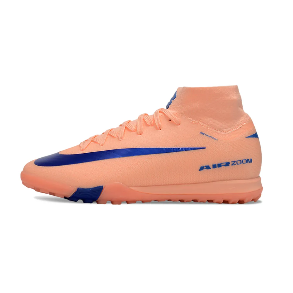 Chuteira Society Nike Air Zoom Mercurial Superfly 10 Elite TF Rosa e Azul