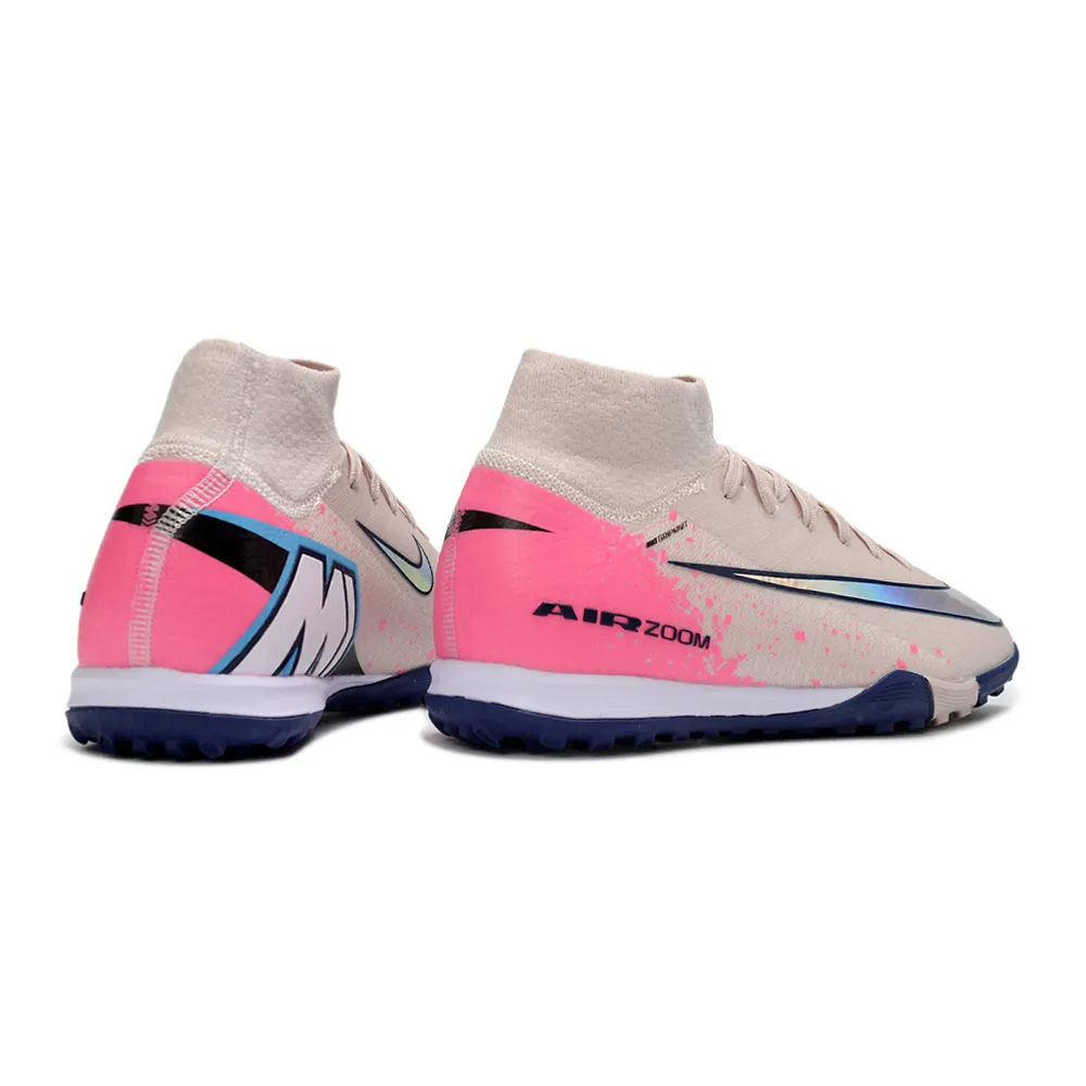 Chuteira Society Nike Air Zoom Mercurial Superfly 10 Elite TF Rosa e Colorido