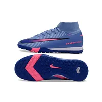 Chuteira Society Nike Air Zoom Mercurial Superfly 10 Elite TF Azul e Rosa - imagem 4