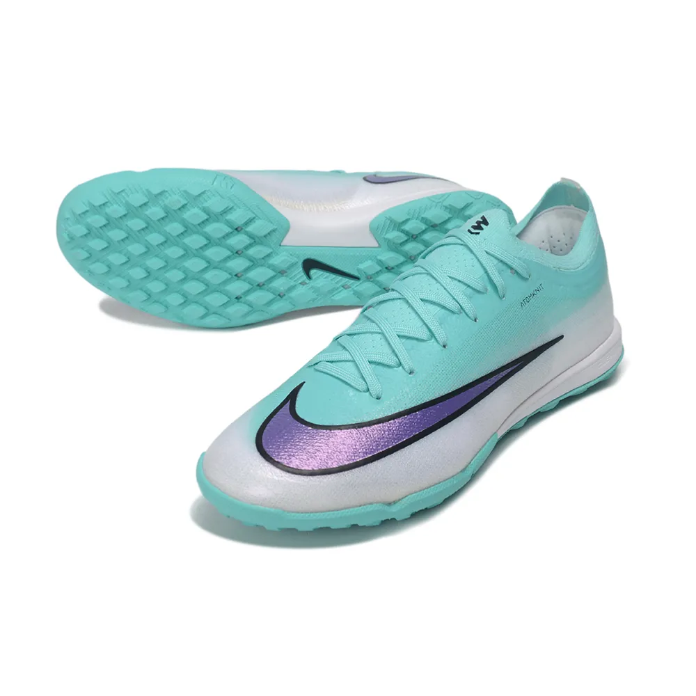 Chuteira Society Nike Mercurial Vapor 17 Elite TF Azul, Branco e Roxo