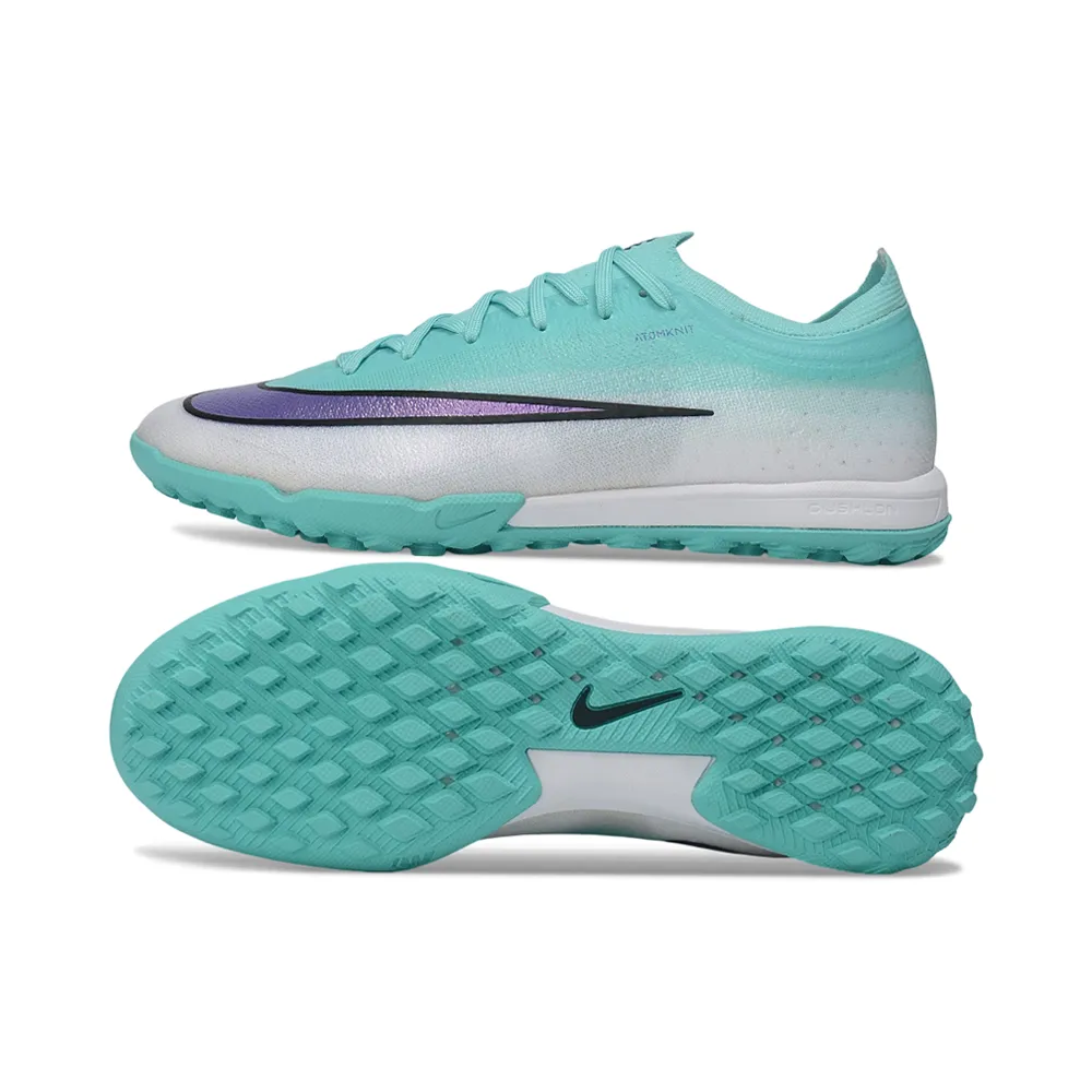 Chuteira Society Nike Mercurial Vapor 17 Elite TF Azul, Branco e Roxo