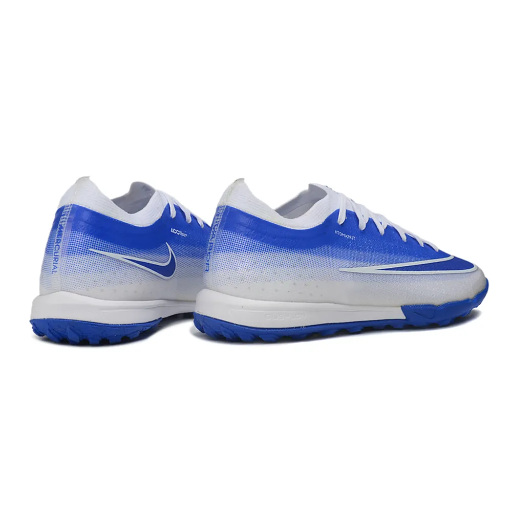 Chuteira Society Nike Mercurial Vapor 17 Elite TF Azul e Branco