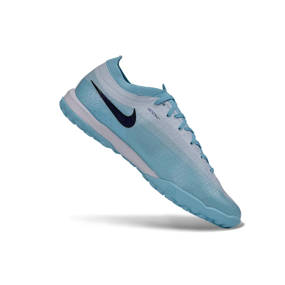 Chuteira Society Nike Mercurial Vapor 17 Elite TF Azul e Branco