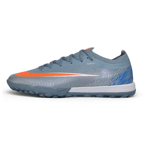 Chuteira Society Nike Mercurial Vapor 17 Elite TF Cinza e Laranja