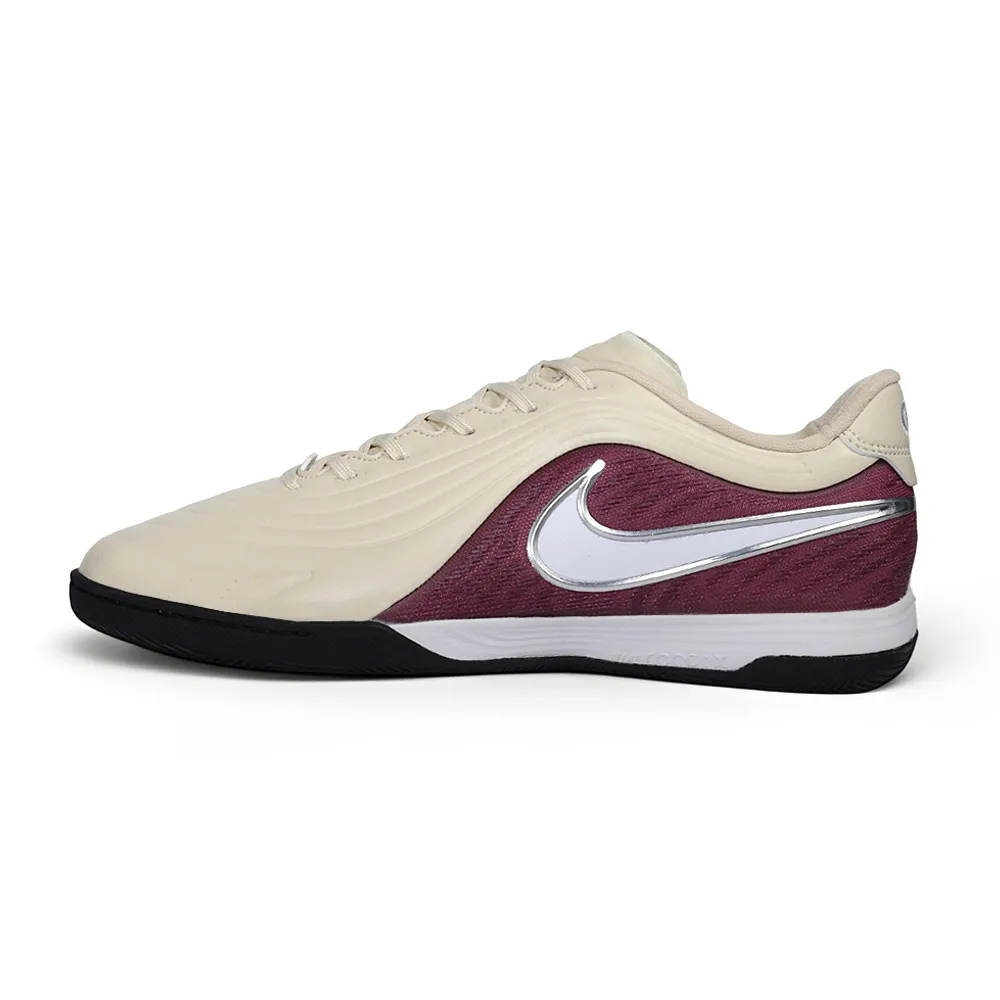 Chuteira Futsal Nike Tiempo React Gato IC Branco e Vermelho