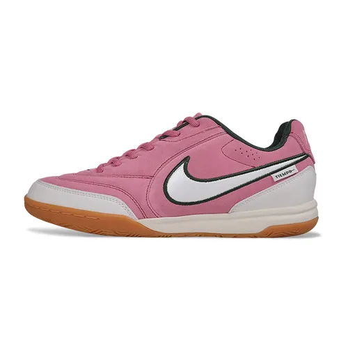 Chuteira Futsal Nike Tiempo Street Gato IC Rosa e Branco
