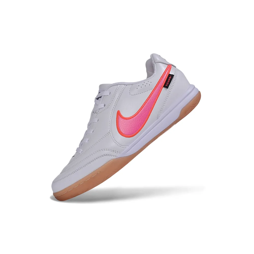 Chuteira Futsal Nike Tiempo Street Gato IC Branco e Rosa