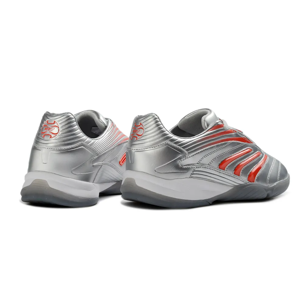 Chuteira Futsal Adidas Predator Precision IC Prata e Vermelho